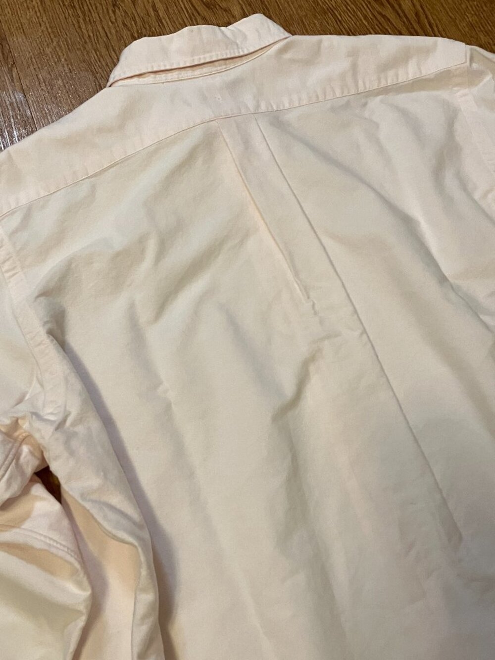 Vintage Polo Ralph Lauren Oxford Shirt Pale Pink Flesh Pony Cotton 16.5 36 XL - Picture 6 of 9